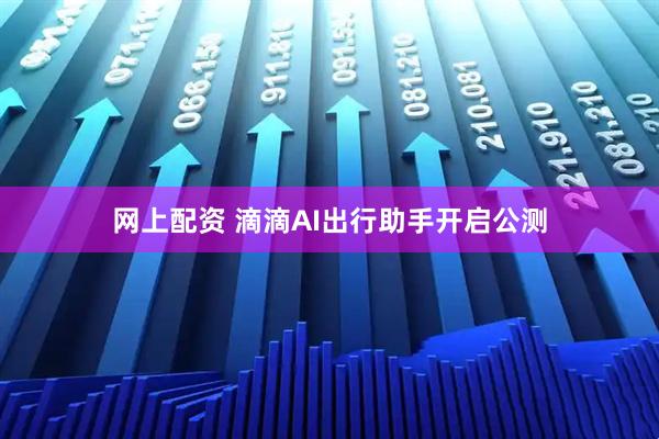网上配资 滴滴AI出行助手开启公测